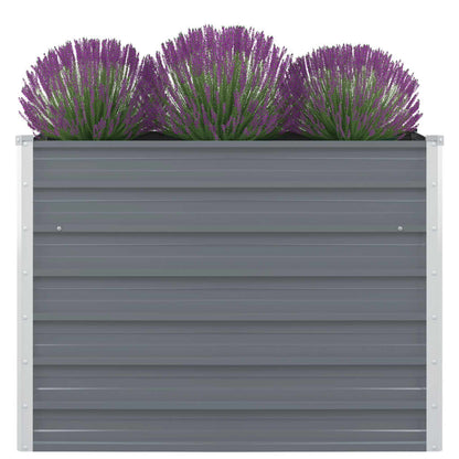 Plantenbak Verhoogd 00X00X77 Cm Gegalvaniseerd Staal Grijs