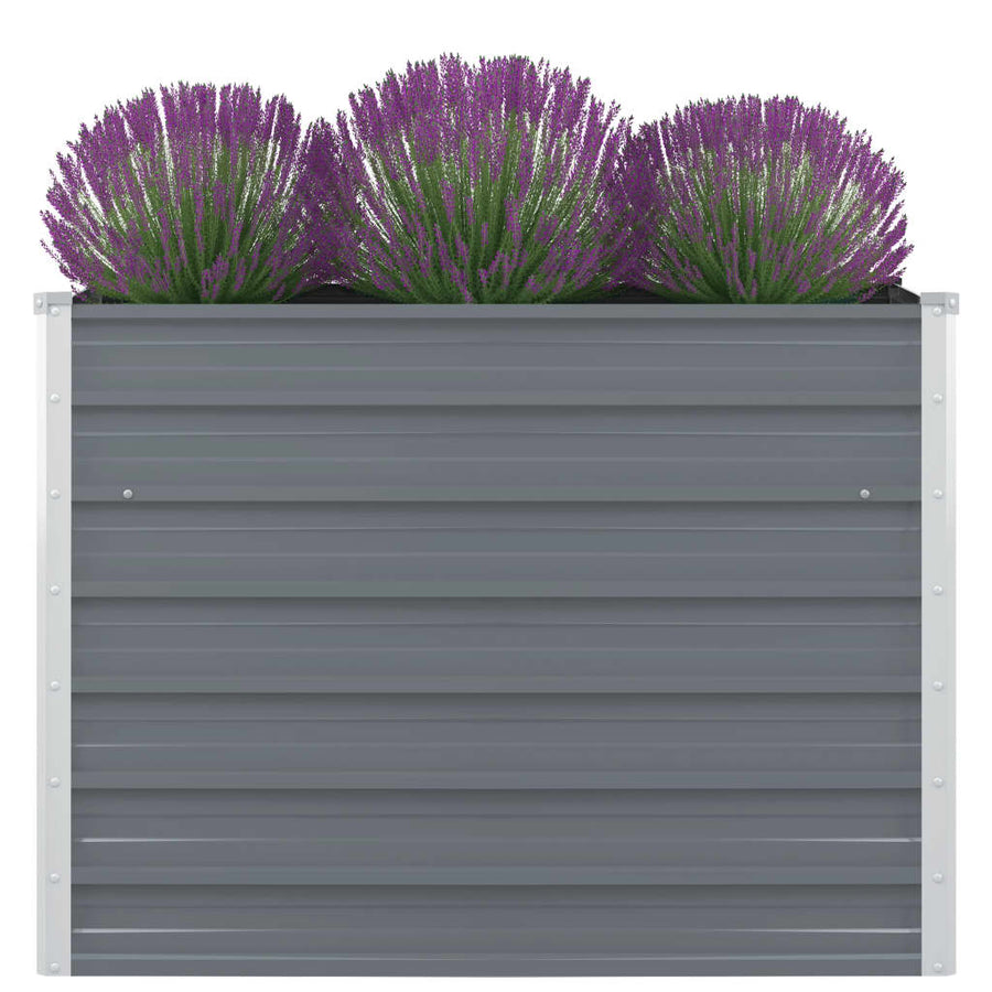 Plantenbak Verhoogd 00X00X77 Cm Gegalvaniseerd Staal Grijs