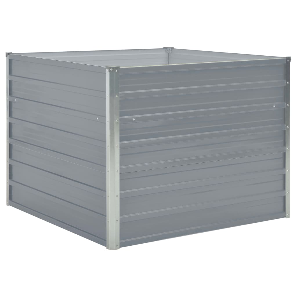 Plantenbak Verhoogd 00X00X77 Cm Gegalvaniseerd Staal Grijs