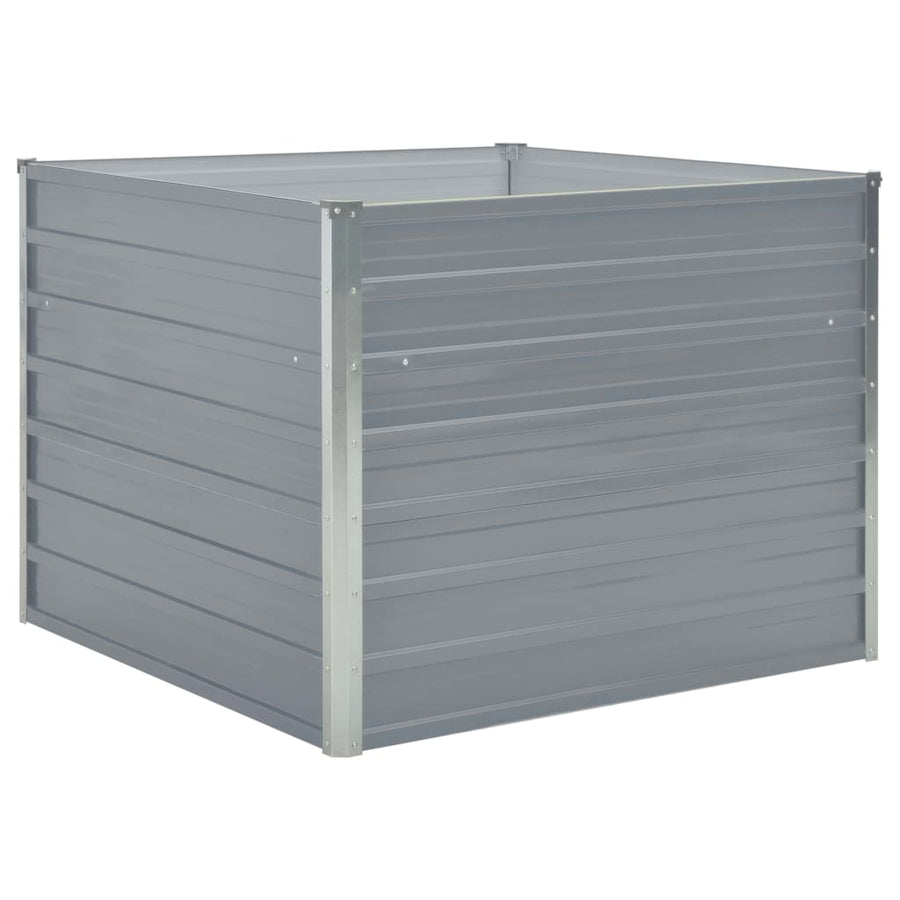Plantenbak Verhoogd 00X00X77 Cm Gegalvaniseerd Staal Grijs
