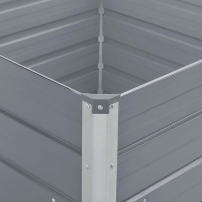 Plantenbak Verhoogd 00X00X77 Cm Gegalvaniseerd Staal Grijs