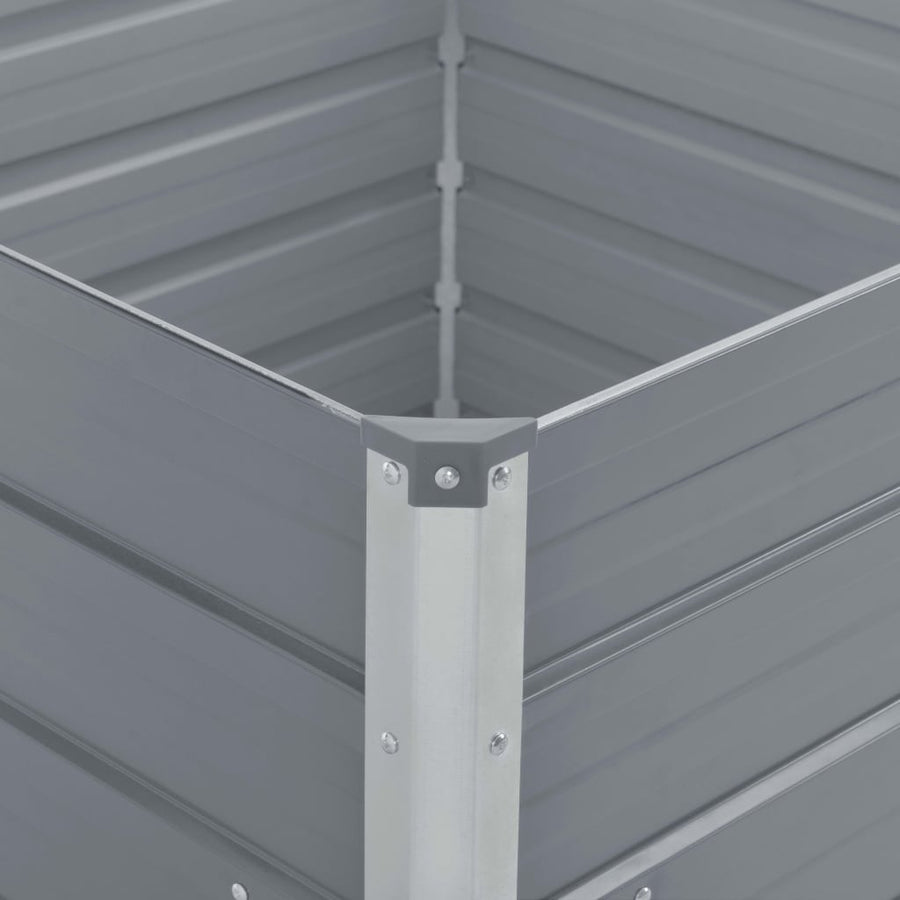 Plantenbak Verhoogd 00X00X77 Cm Gegalvaniseerd Staal Grijs