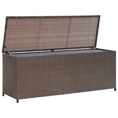 Tuinbox 120X50X60 Cm Poly Rattan Bruin