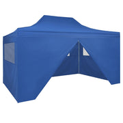 Partytent 3x4,5 m blauw met 4 zijwanden