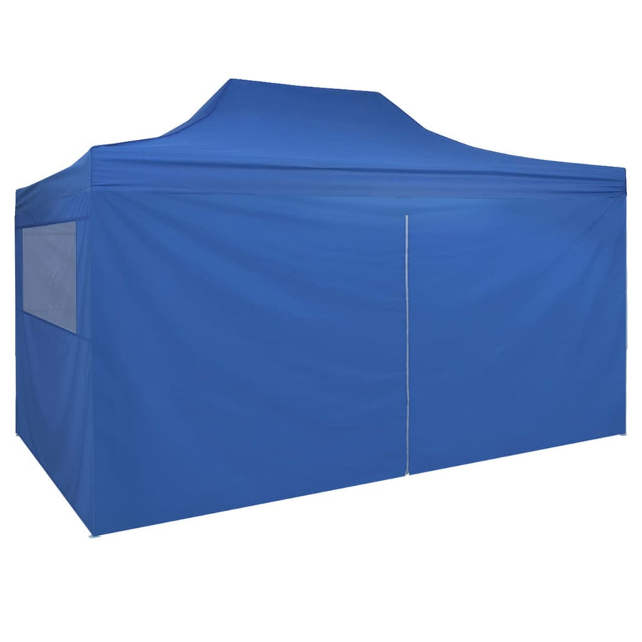 Vouwtent Pop-Up Met 4 Zijwanden 3X4,5 M Blauw
