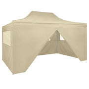 Partytent 3x4,5 m crèmewit met 4 zijwanden