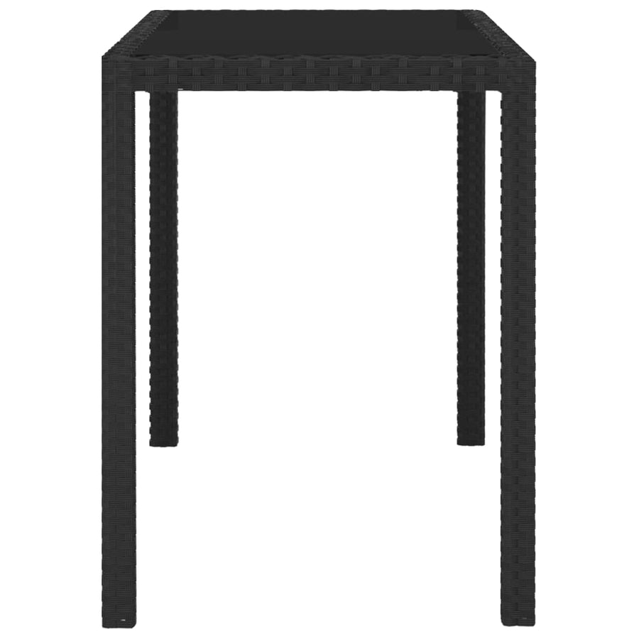 5-Delige Tuinset Met Kussens Poly Rattan Zwart en wit