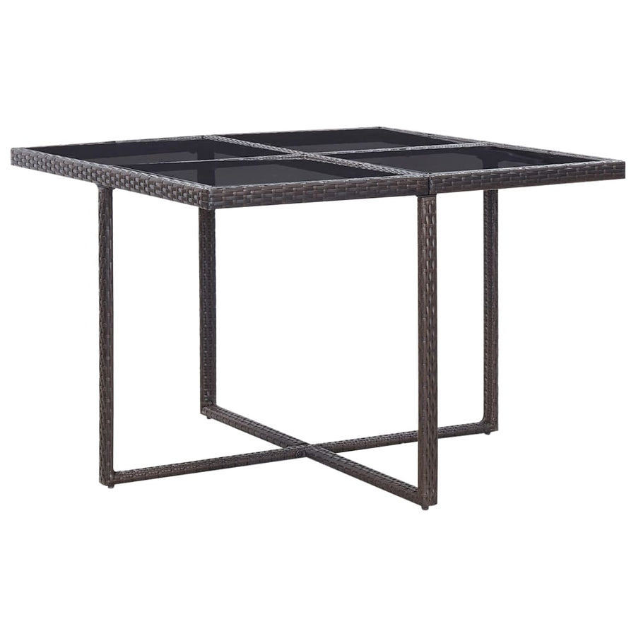 -Delige Tuinset Met Kussens Poly Rattan Bruin