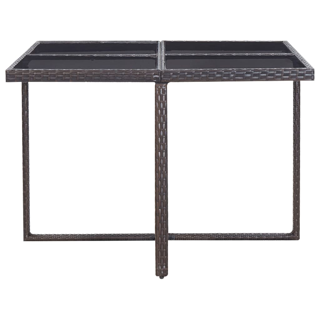 -Delige Tuinset Met Kussens Poly Rattan Bruin