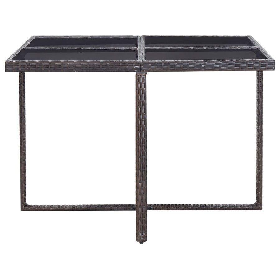 -Delige Tuinset Met Kussens Poly Rattan Bruin