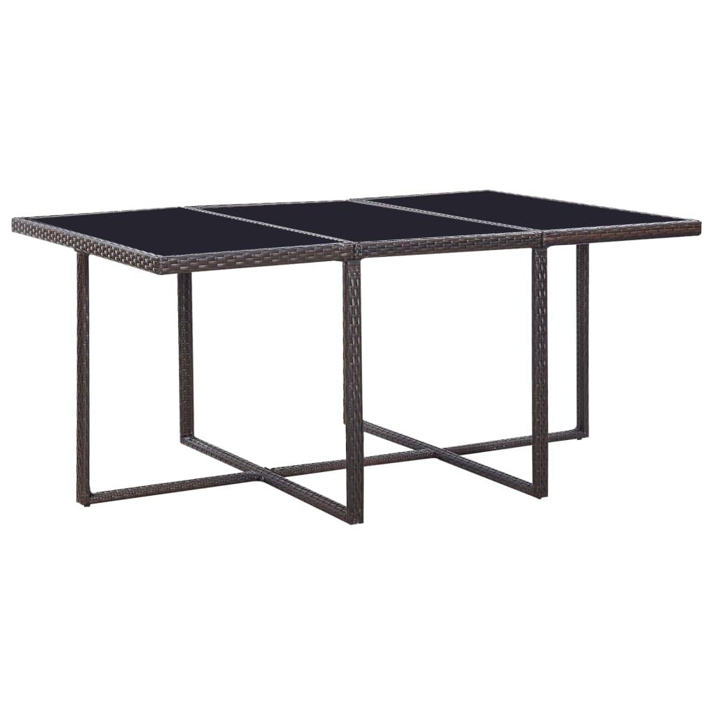 11-Delige Tuinset Met Kussens Poly Rattan Bruin Bruin