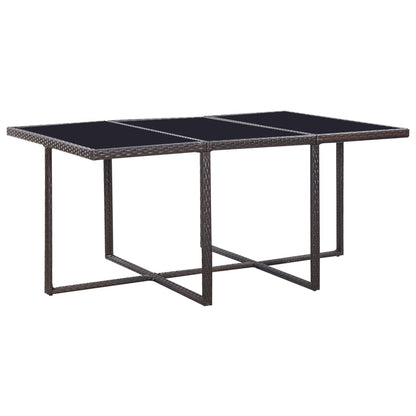 11-Delige Tuinset Met Kussens Poly Rattan Bruin Bruin
