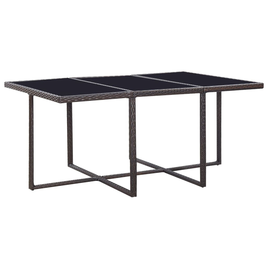 11-Delige Tuinset Met Kussens Poly Rattan Bruin Bruin