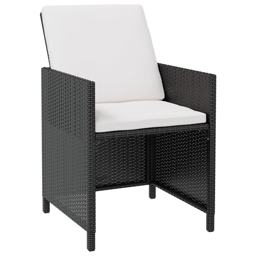 Tuinset Poly Rattan En Acaciahout Zwart 5
