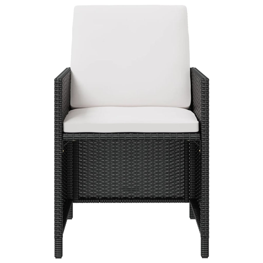 Tuinset Poly Rattan En Acaciahout Zwart 5