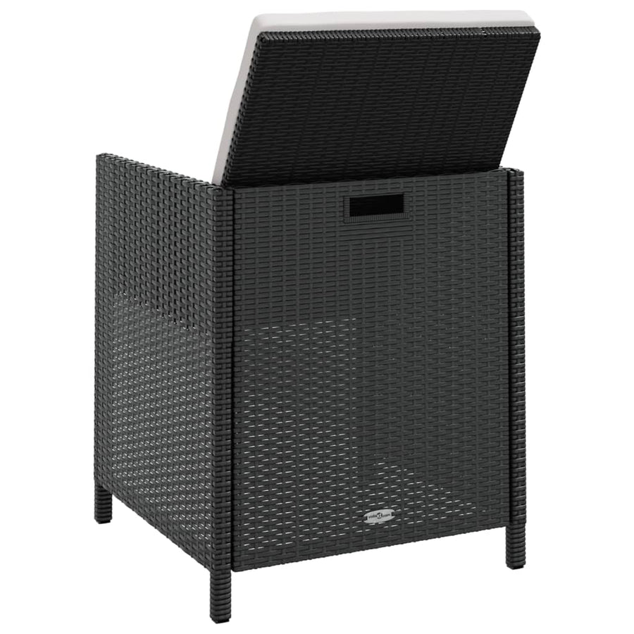 Tuinset Poly Rattan En Acaciahout Zwart 5