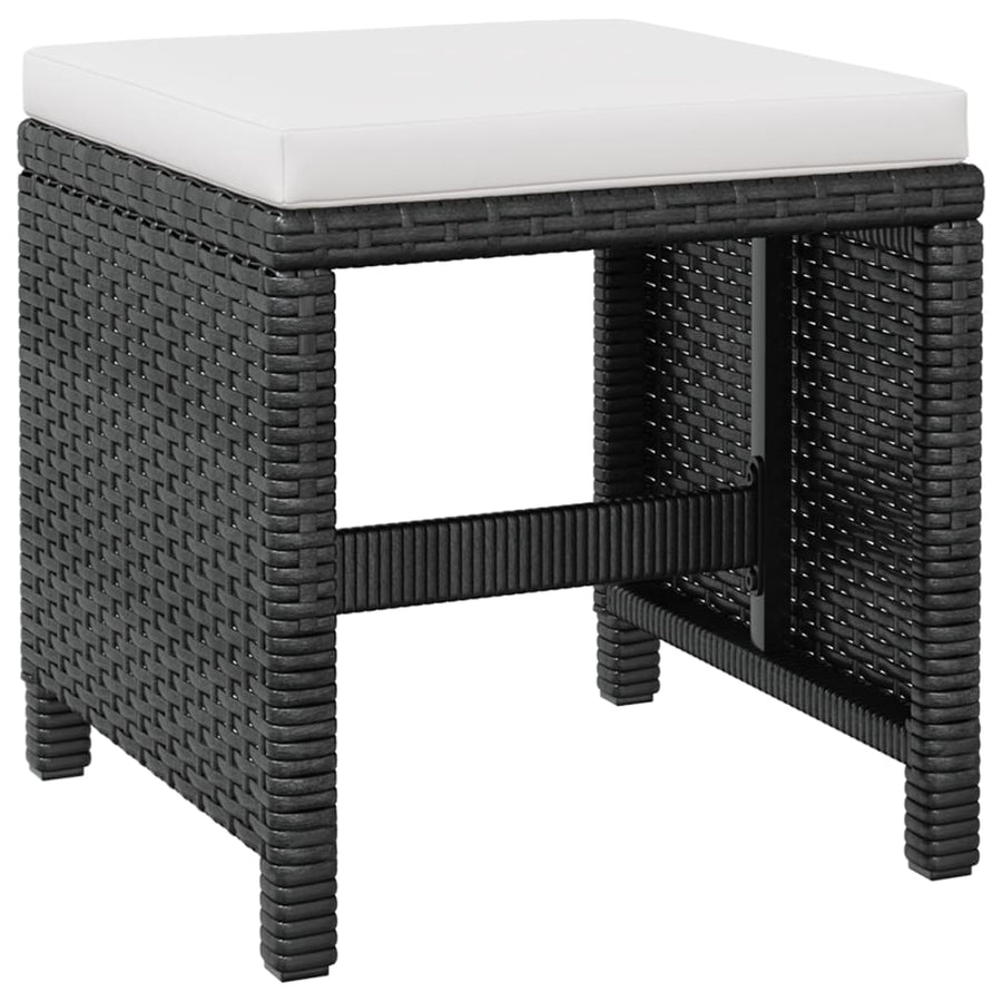 Tuinset Poly Rattan En Acaciahout Zwart 5
