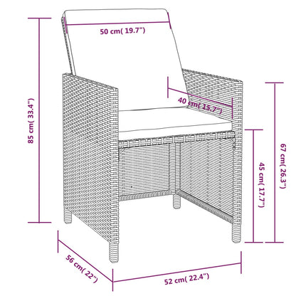 Tuinset Poly Rattan En Acaciahout Zwart 5