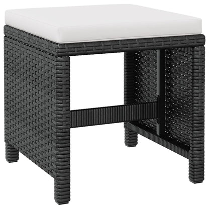 1 Tuinset Poly Rattan En Acaciahout Zwart En Bruin 1