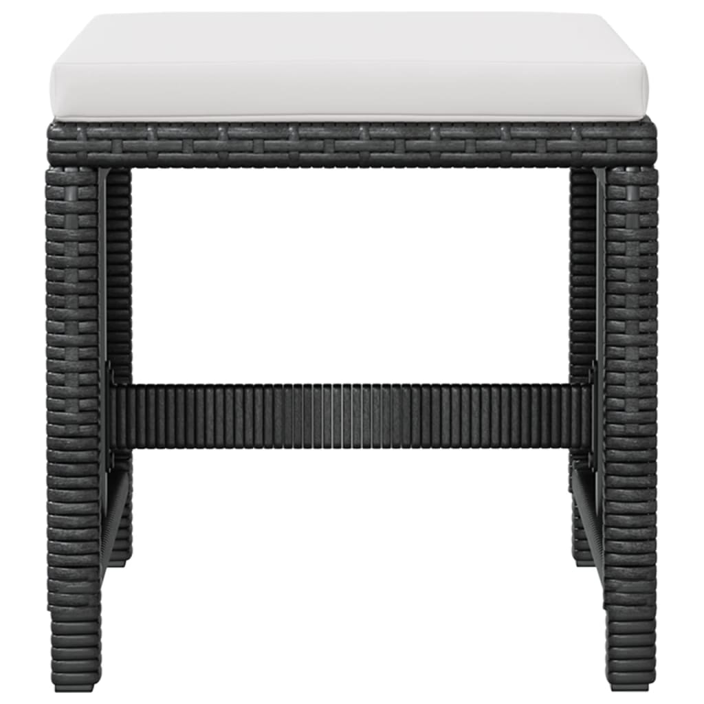 1 Tuinset Poly Rattan En Acaciahout Zwart En Bruin 1