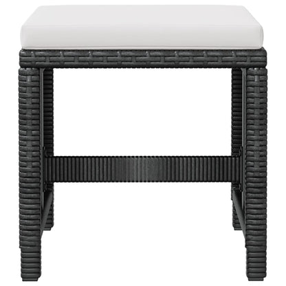 13-Delige Tuinset Poly Rattan En Acaciahout Zwart En Bruin 1