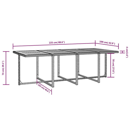 13-Delige Tuinset Poly Rattan En Acaciahout Zwart En Bruin 1