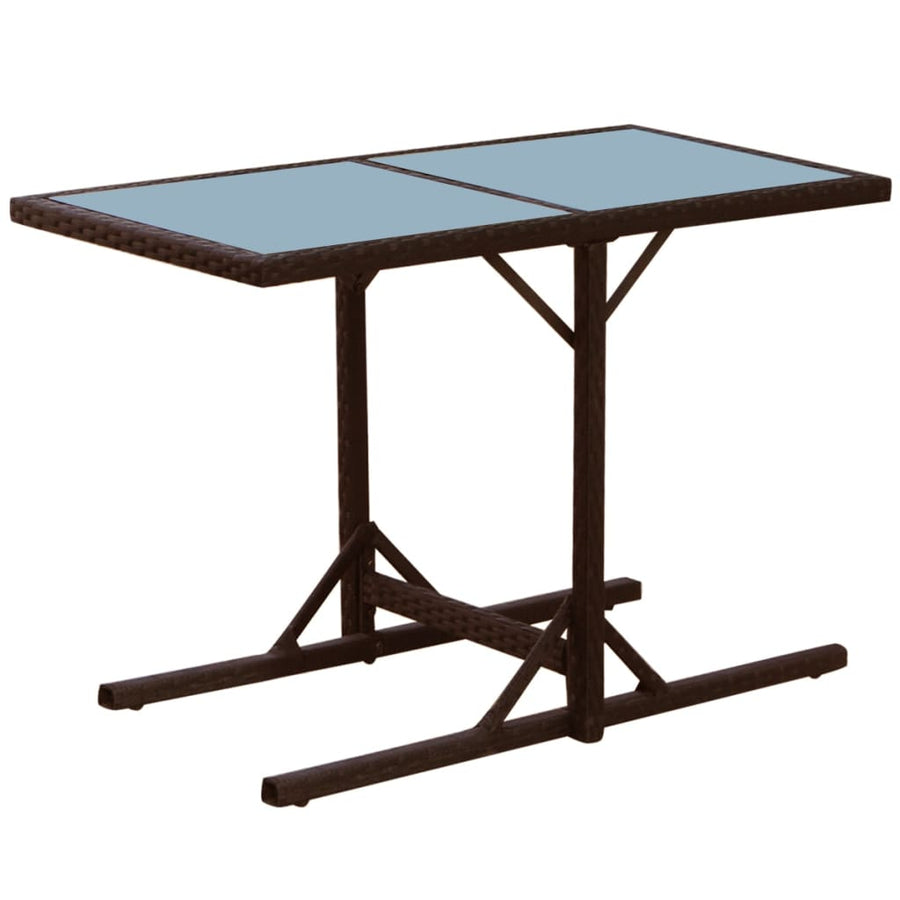 Bistroset Met Kussens Poly Rattan Bruin