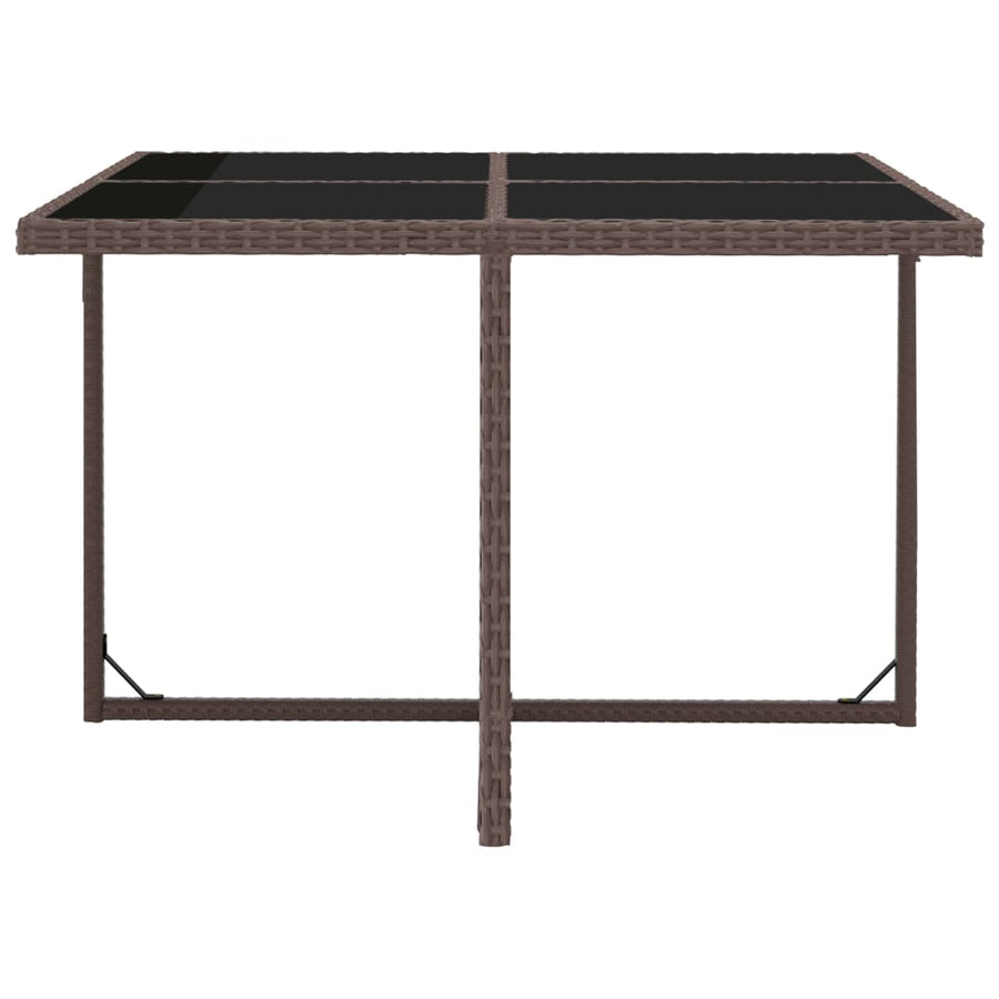 9-delige Tuinset met kussens poly rattan bruin