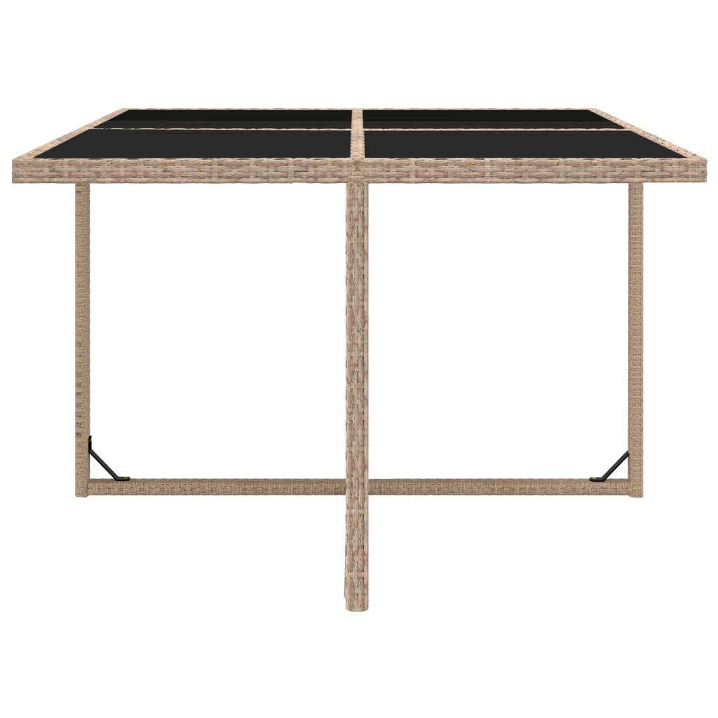 -Delige Tuinset Met Kussens Poly Rattan Beige en zwart