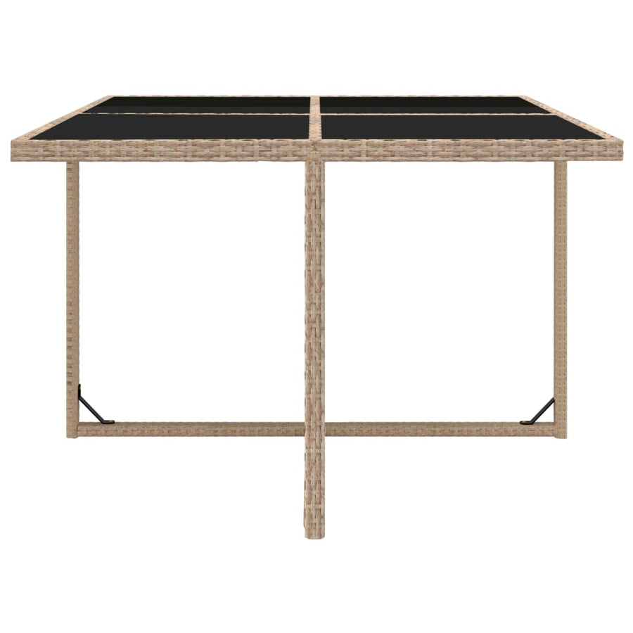 -Delige Tuinset Met Kussens Poly Rattan Beige en zwart