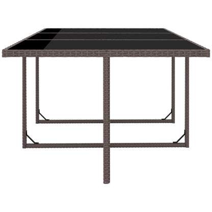 -Delige Tuinset Met Kussens Poly Rattan Bruin 167 cm tafellengte 10x Fauteuil + Tafel