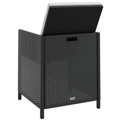 1 Tuinset Met Kussens Poly Rattan Zwart En Bruin 1