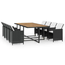 13-Delige Tuinset Met Kussens Poly Rattan Zwart En Bruin 1