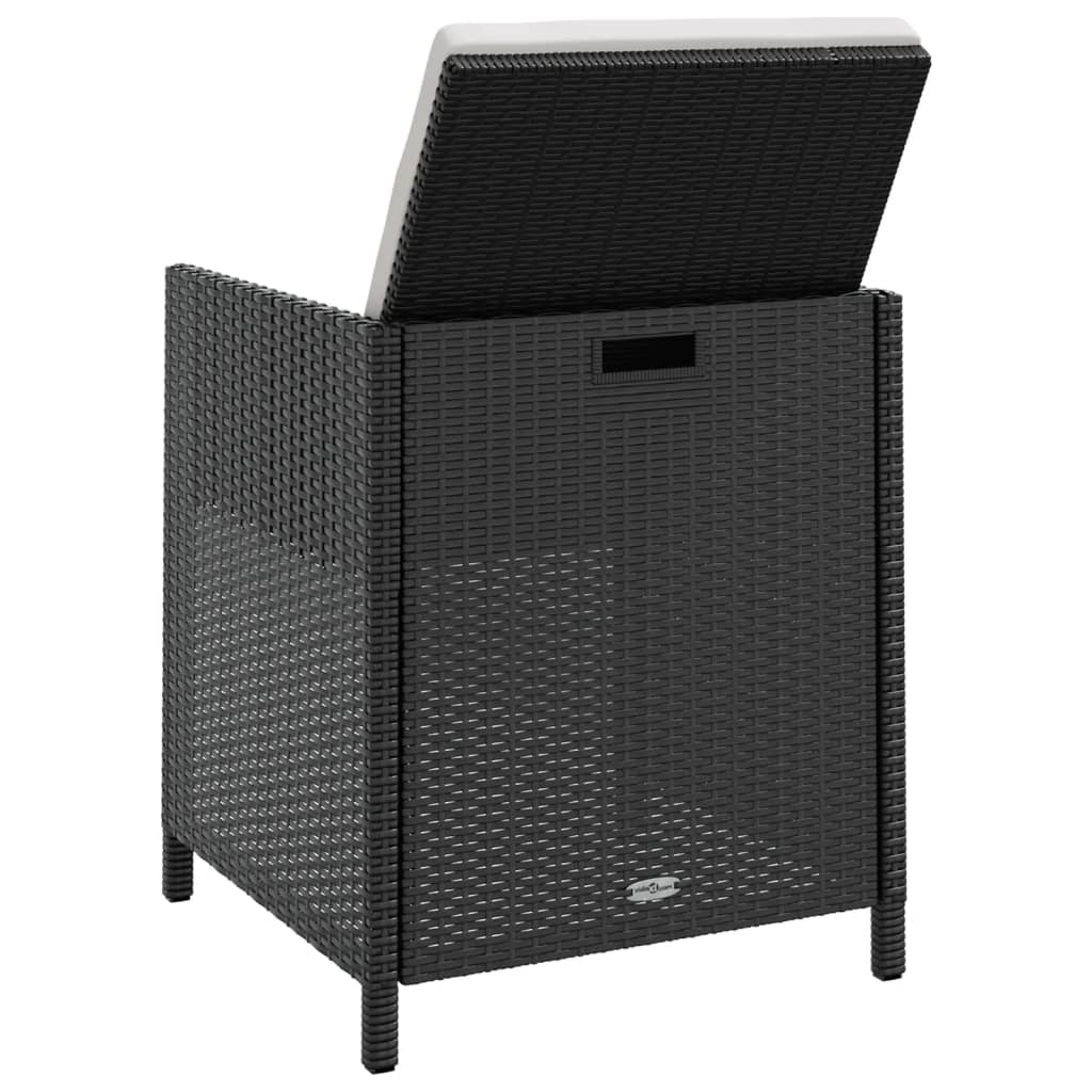 13-Delige Tuinset Met Kussens Poly Rattan Zwart En Bruin 1