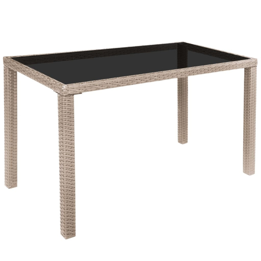 5-Delige Tuinset Met Kussens Poly Rattan 1 Beige