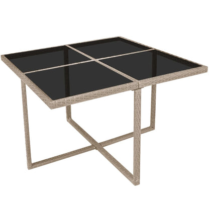 -Delige Tuinset Met Kussens Poly Rattan Beige