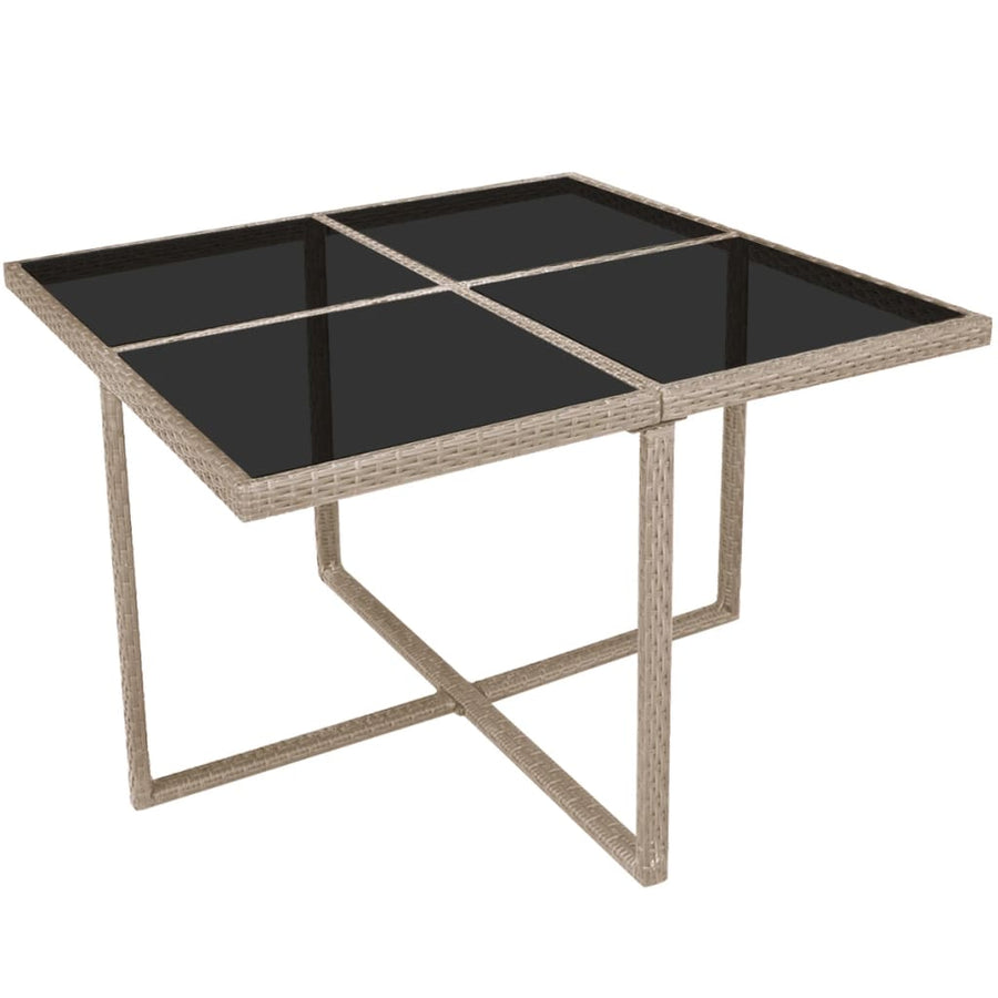 -Delige Tuinset Met Kussens Poly Rattan Beige