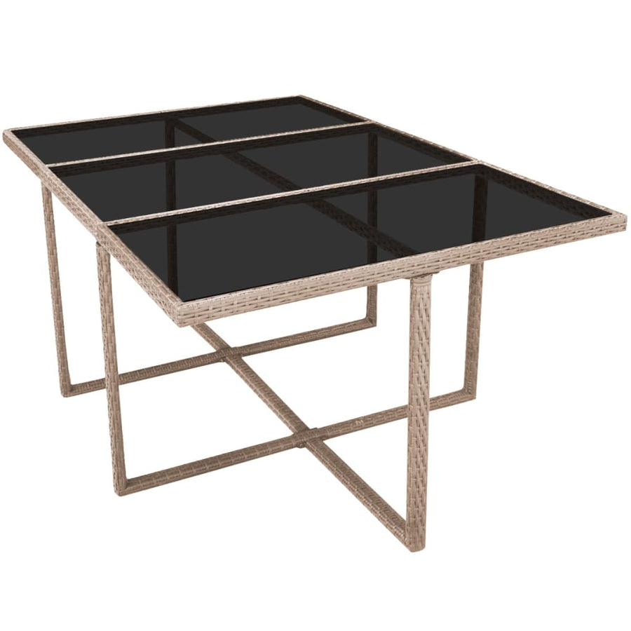 1 Tuinset Met Kussens Poly Rattan Beige 1