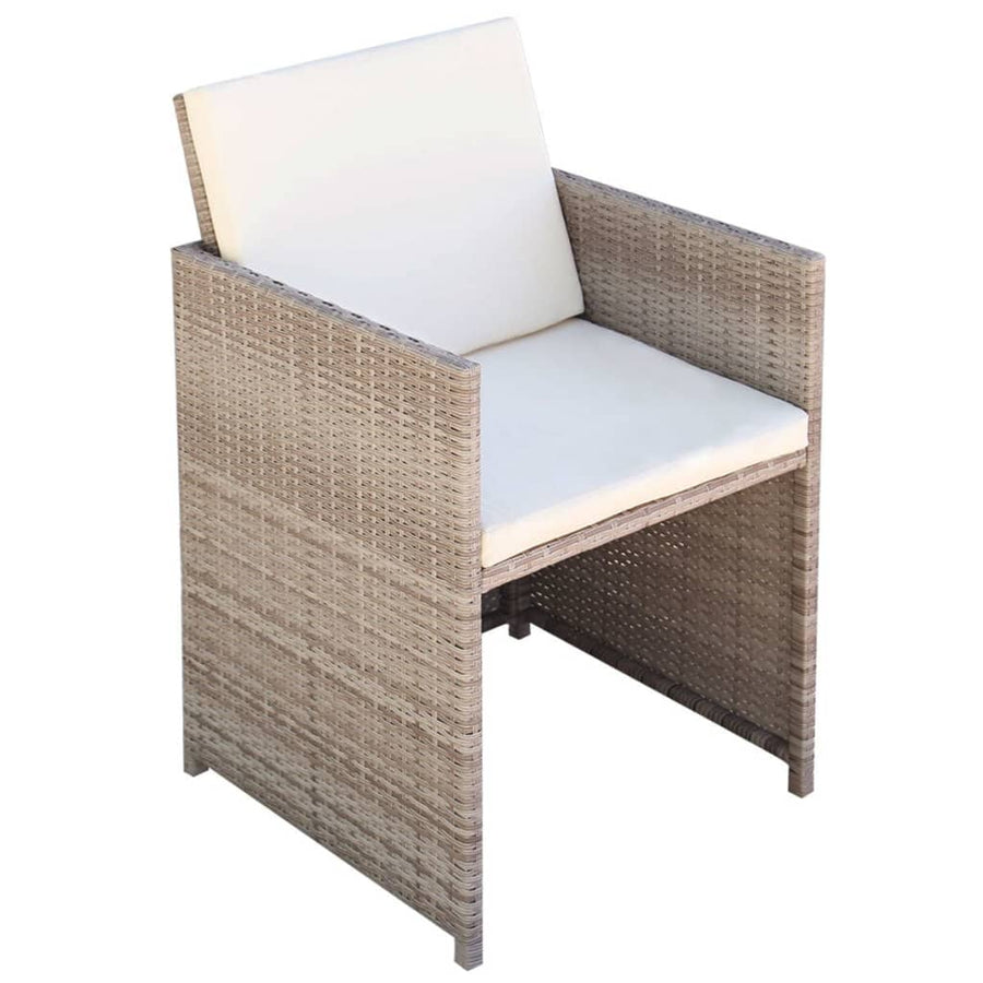 1 Tuinset Met Kussens Poly Rattan Beige 1
