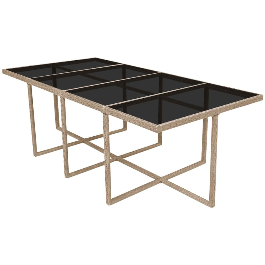 13-Delige Tuinset Met Kussens Poly Rattan Beige 1