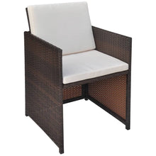 Tuinstoelen Met Kussens Poly Rattan Bruin