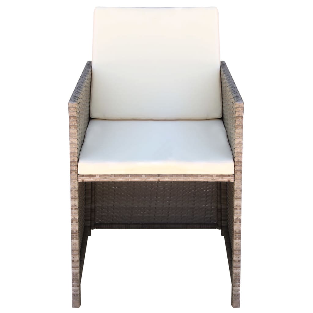 Tuinstoelen Met Kussens Poly Rattan Beige