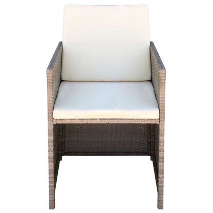 Tuinstoelen Met Kussens Poly Rattan Beige