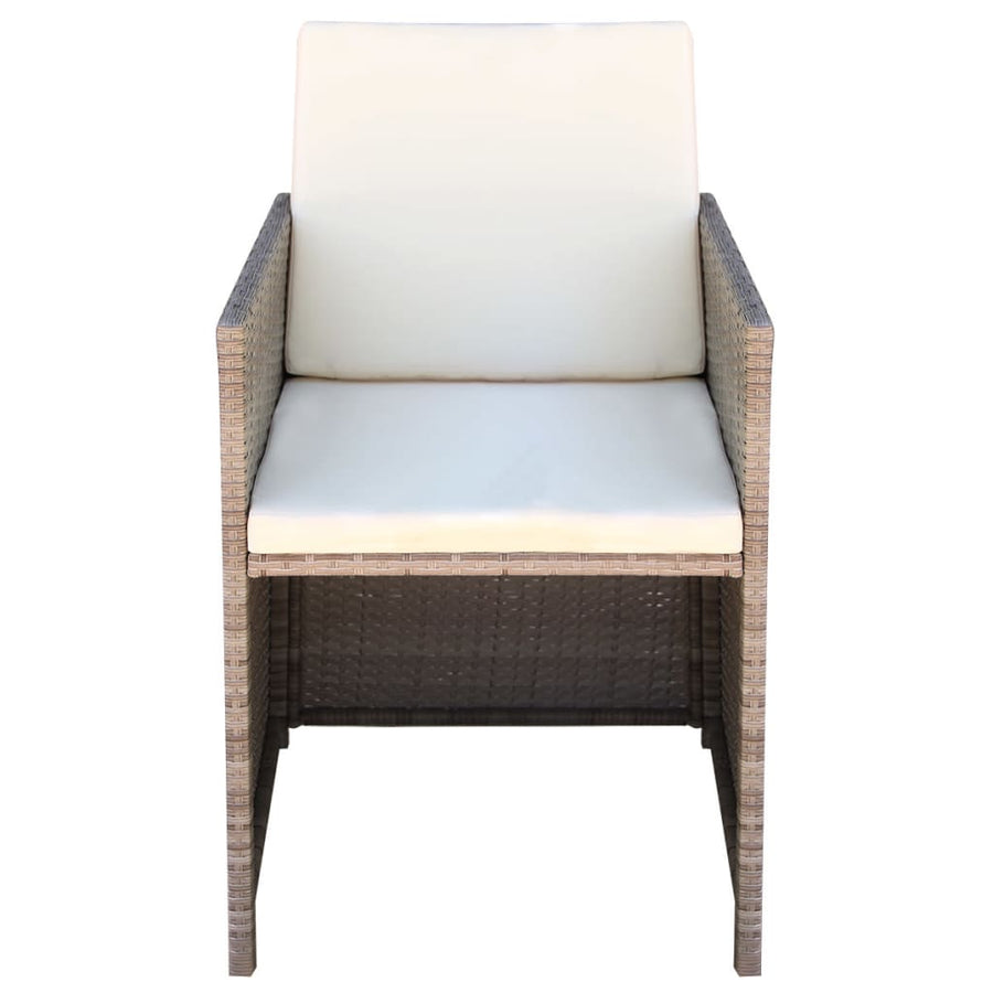Tuinstoelen Met Kussens Poly Rattan Beige