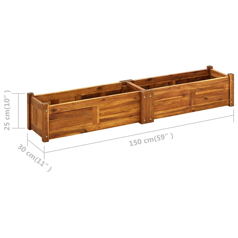 Plantenbak Verhoogd Acaciahout 150 x 30 x 25 cm