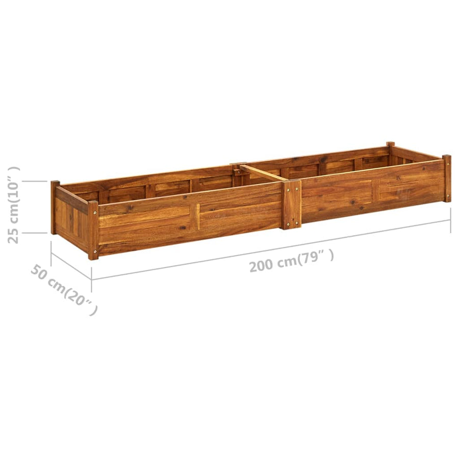 Plantenbak Verhoogd Acaciahout 200 x 50 x 25 cm