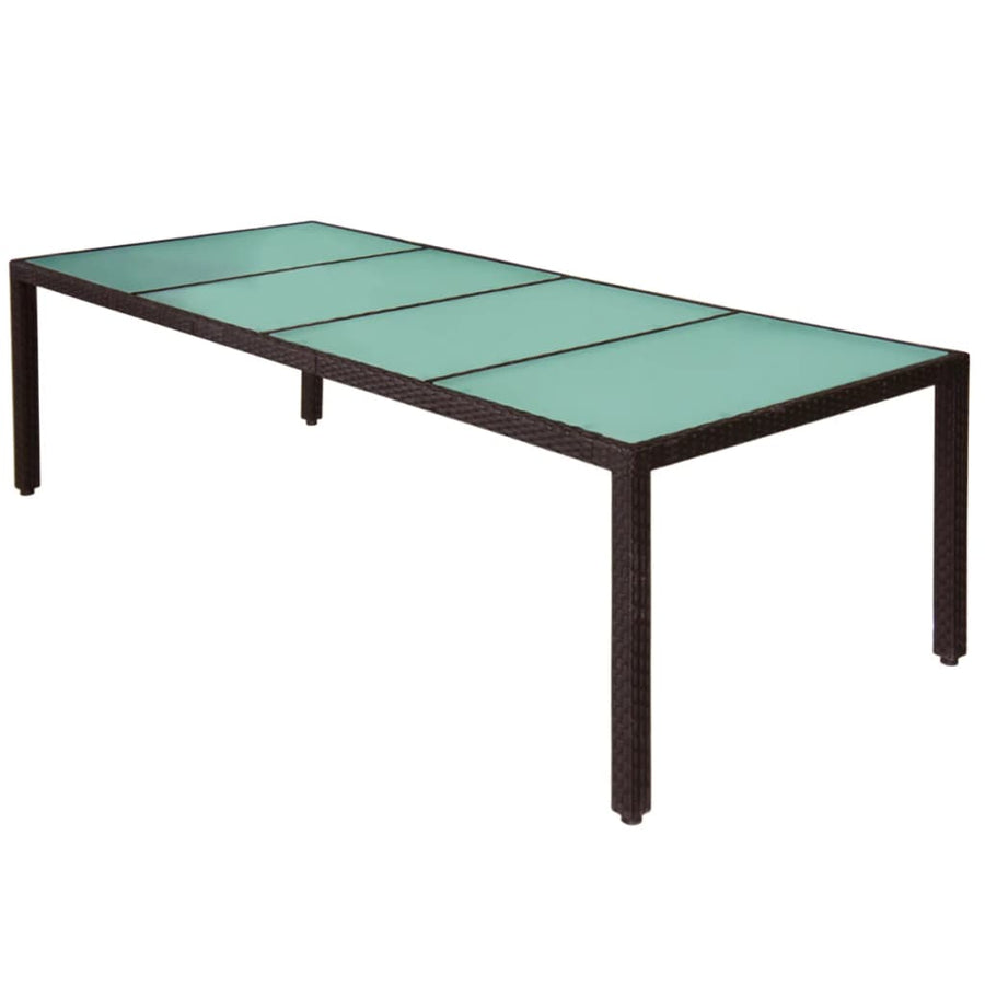 -Delige Tuinset Met Kussens Poly Rattan 11 250 cm tafellengte Bruin en wit
