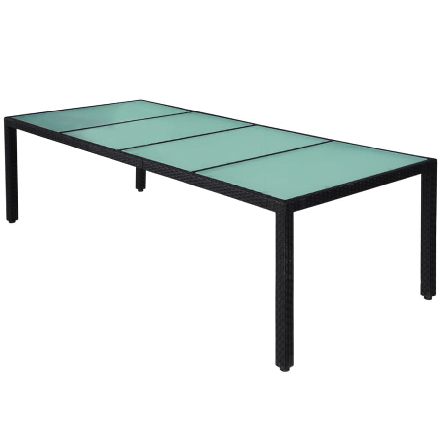 -Delige Tuinset Met Kussens Poly Rattan 11 250 cm tafellengte Zwart en wit