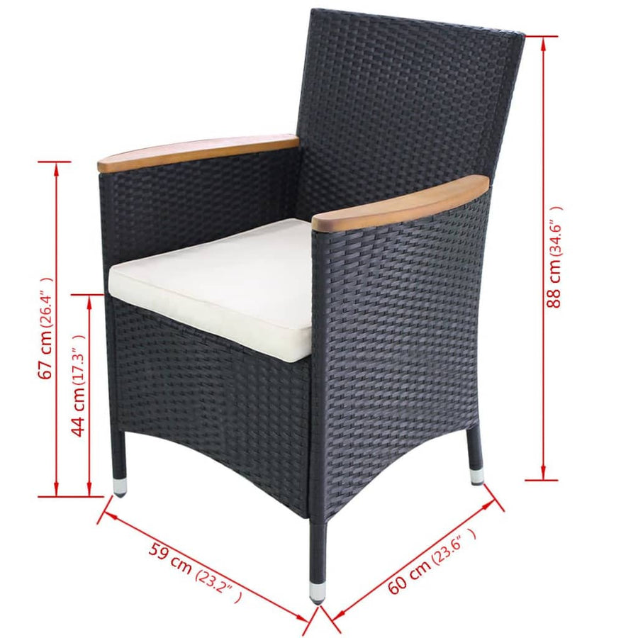 Tuinstoelen Met Kussens Poly Rattan 2