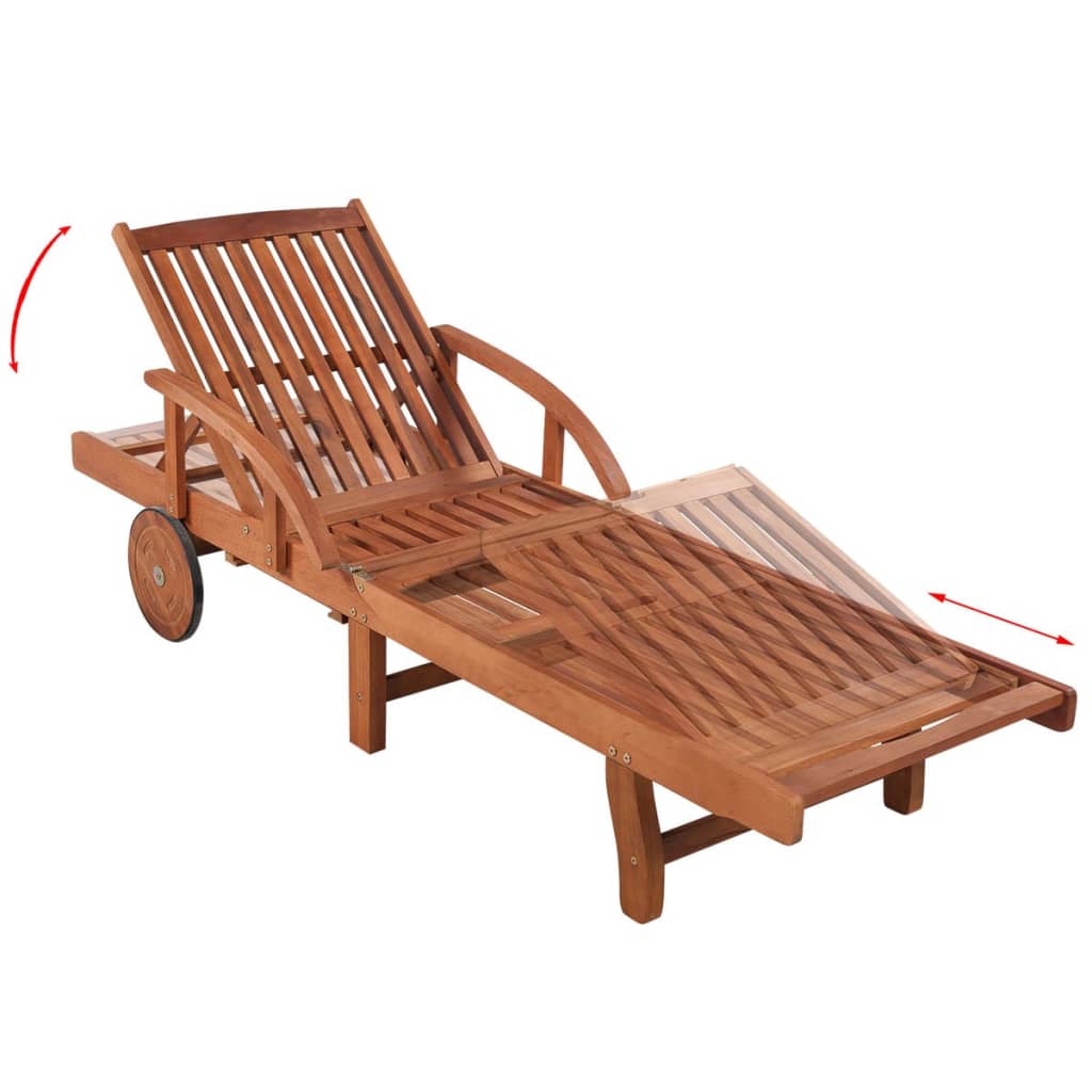 Ligbed Met Tafel Massief Acaciahout 1 ligbed met tafel
